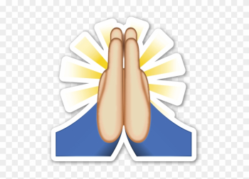 Person With Folded Hands - Pray Hands Emoji Png