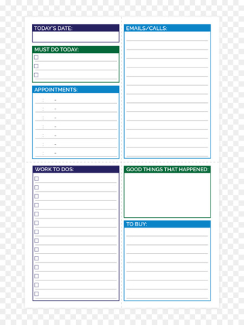Personal organizer Paper Notebook Document Planning - daily calendars 