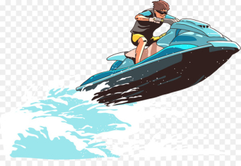 Personal water craft Euclidean vector Jet Ski Illustration - Sea Motorcycle Vector 