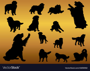 pet dogs silhouette collection pet dogs silhouette collection