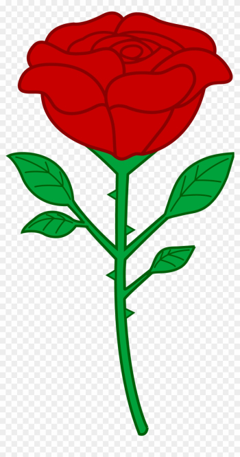 Petal Clipart Rose Stem - Cartoon Rose