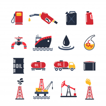 Petroleum industry icon set Petroleum industry icon set