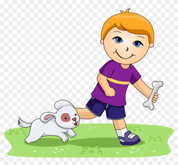 Pets Clipart For Kid - Boy And His Dog Clipart Pets Clipart For Kid - Boy And His Dog Clipart