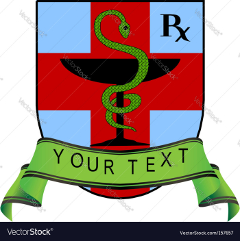 Pharmacy crest vector image Pharmacy crest vector image