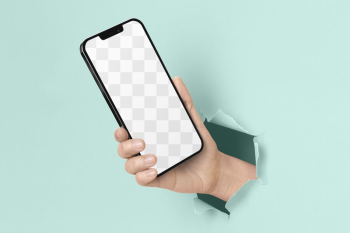 Phone screen png mockup, ripped | Free PNG Mockup - rawpixel