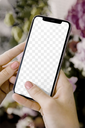 Phone screen png mockup, woman | Free PNG Mockup - rawpixel