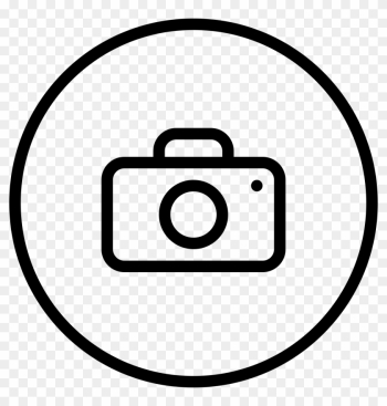 Photo Camera In Circular Outlined Interface Button - Road Bike Logo