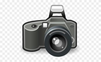 Photo Camera With Flash Grayscale Vector Image - Camera Transparent