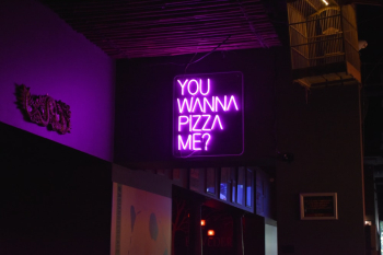 Photo of a Purple Neon Signage Photo of a Purple Neon Signage