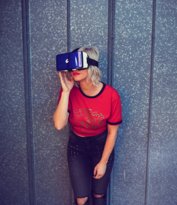 Photo of a Woman Wearing Virtual Reality Headset Photo of a Woman Wearing Virtual Reality Headset