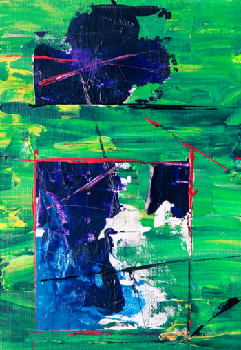 Photo of Abstract Painting On Canvas Photo of Abstract Painting On Canvas