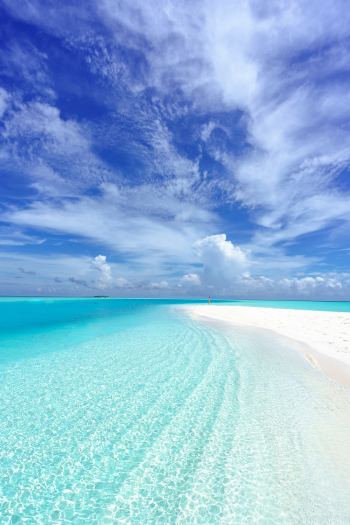 Photo of Beach Under Blue Sky Scenery Photo of Beach Under Blue Sky Scenery