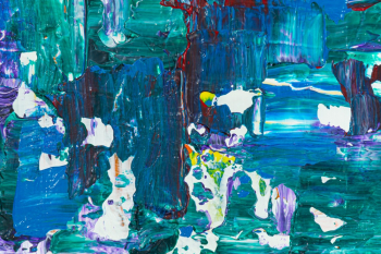 Photo of Blue Abstract Painting Photo of Blue Abstract Painting