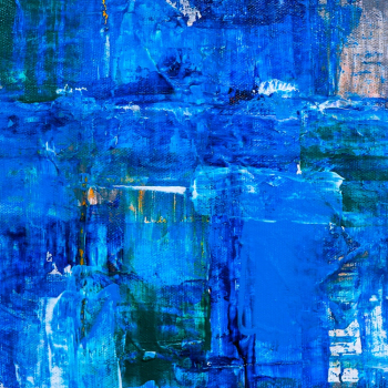 Photo of Blue Abstract Painting Photo of Blue Abstract Painting