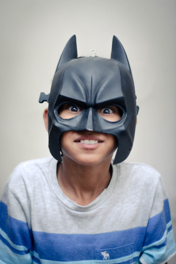 Photo Of Boy With Black Mask Photo Of Boy With Black Mask