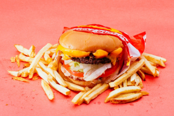 Photo of Cheeseburger And French Fries Photo of Cheeseburger And French Fries