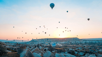 Photo of Hot Air Balloons Flying Photo of Hot Air Balloons Flying