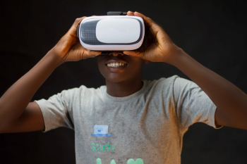 Photo Of Man Using Vr Box Photo Of Man Using Vr Box
