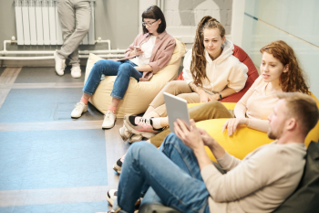 Photo Of People Sitting On Bean Bag Chairs Photo Of People Sitting On Bean Bag Chairs