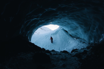 Photo of Person Walking on Snow Photo of Person Walking on Snow