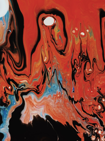 Photo of Red Abstract Painting Photo of Red Abstract Painting