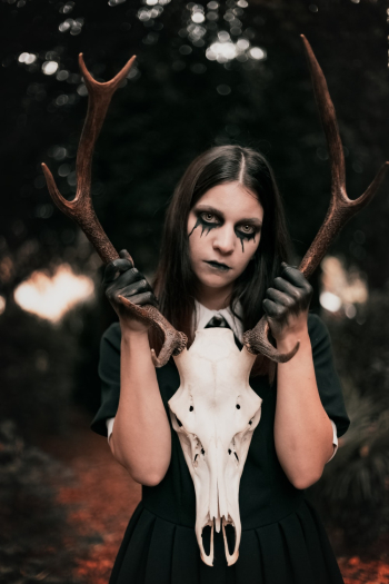 Photo Of Woman Holding Antler Photo Of Woman Holding Antler
