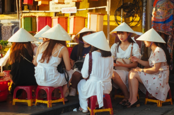 Photo Of Woman Wearing Conical Hat Photo Of Woman Wearing Conical Hat