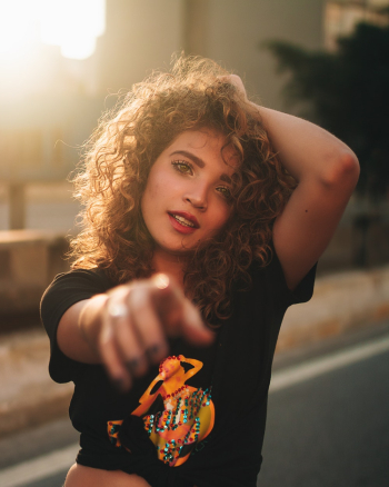 Photo of Woman With Curly Hair Photo of Woman With Curly Hair