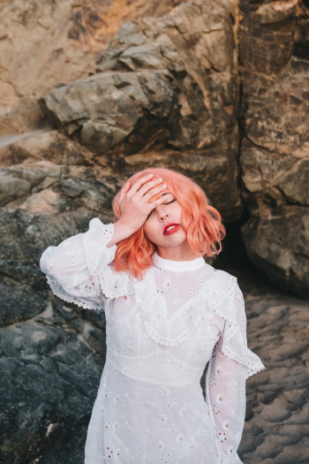 Photo Of Woman With Pink Hair Photo Of Woman With Pink Hair