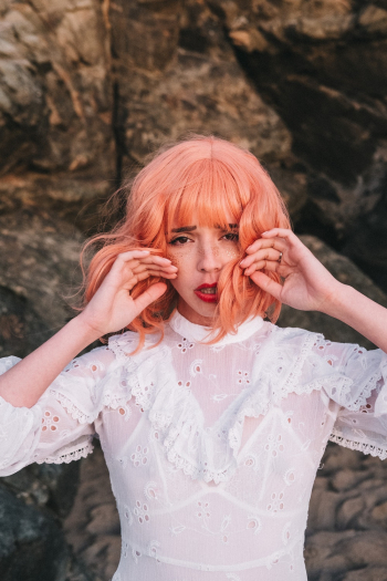 Photo Of Woman With Pink Hair Photo Of Woman With Pink Hair