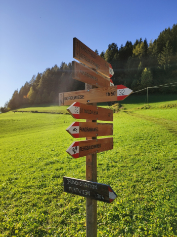 Photo of Wooden Directional Sign Photo of Wooden Directional Sign