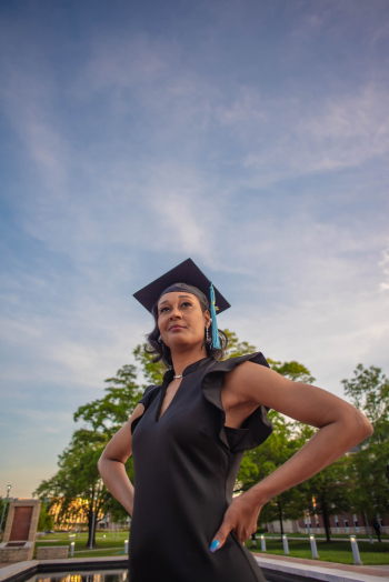 Photo taken during a graduation shoot. Photo taken during a graduation shoot.