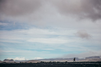 Photographer Hiking Iceland Flats Photographer Hiking Iceland Flats