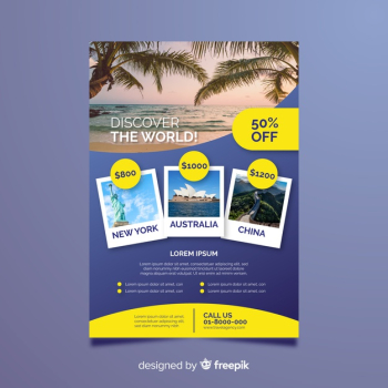 Photographic travel flyer