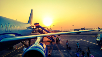 Photography of Airplane during Sunrise Photography of Airplane during Sunrise