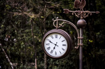 Photography of Clock Displaying time Photography of Clock Displaying time
