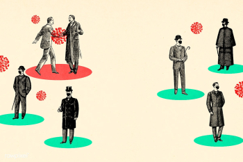 Physical distancing in public during coronavirus outbreak background | Free  illustration - 2315887