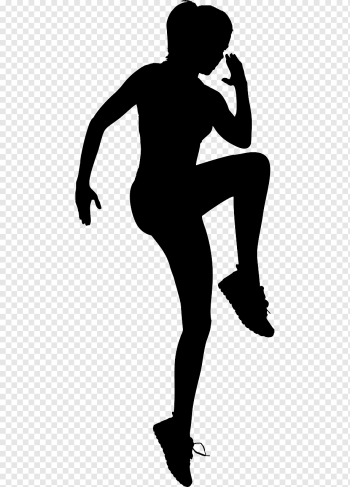 Physical fitness Exercise Fitness centre Silhouette Woman, workout cartoon man, animals, hand, monochrome png