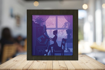 Piano 1 3D Paper Cut Light Box - Shadow box Piano 1 3D Paper Cut Light Box - Shadow box