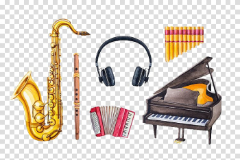 Piano Musical Instruments Watercolor painting Illustration, Creative hand-painted musical instruments transparent background PNG clipart