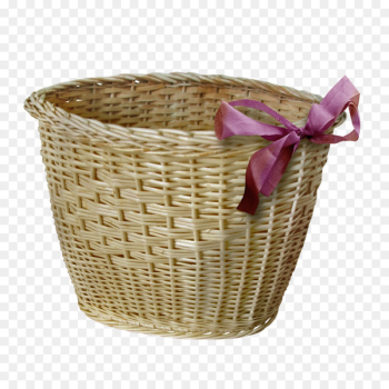 Picnic basket Wicker Hamper Easter basket - Purple bow panniers 