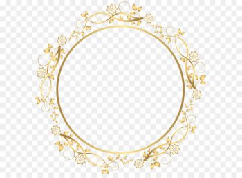 Picture frame Clip art - Gold Round Floral Border Transparent PNG Clip Art Image 