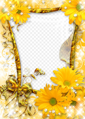Picture frame Flower - Sunflower gold frame Picture frame Flower - Sunflower gold frame