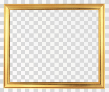 Picture frame golden PNG format