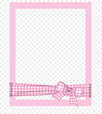 Picture frame - Hand-painted picture frame cartoon picture frame,Pink plaid photo frame 