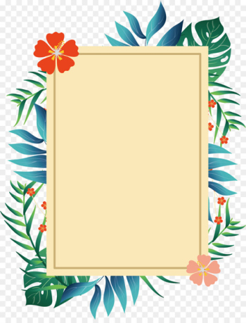 Picture frame Poster - Romantic summer plant borders Picture frame Poster - Romantic summer plant borders