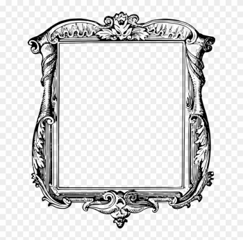 Picture Frames Black And White Decorative Arts Computer - Square Vintage Frame