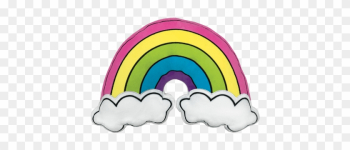 Picture Of Rainbow And Clouds Embroidered Pillow - Embroidery Picture Of Rainbow And Clouds Embroidered Pillow - Embroidery