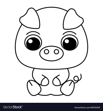 pig cartoon coloring page for kids pig cartoon coloring page for kids