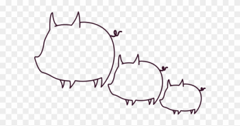Pig Clipart - Outline Of A Pig Pig Clipart - Outline Of A Pig